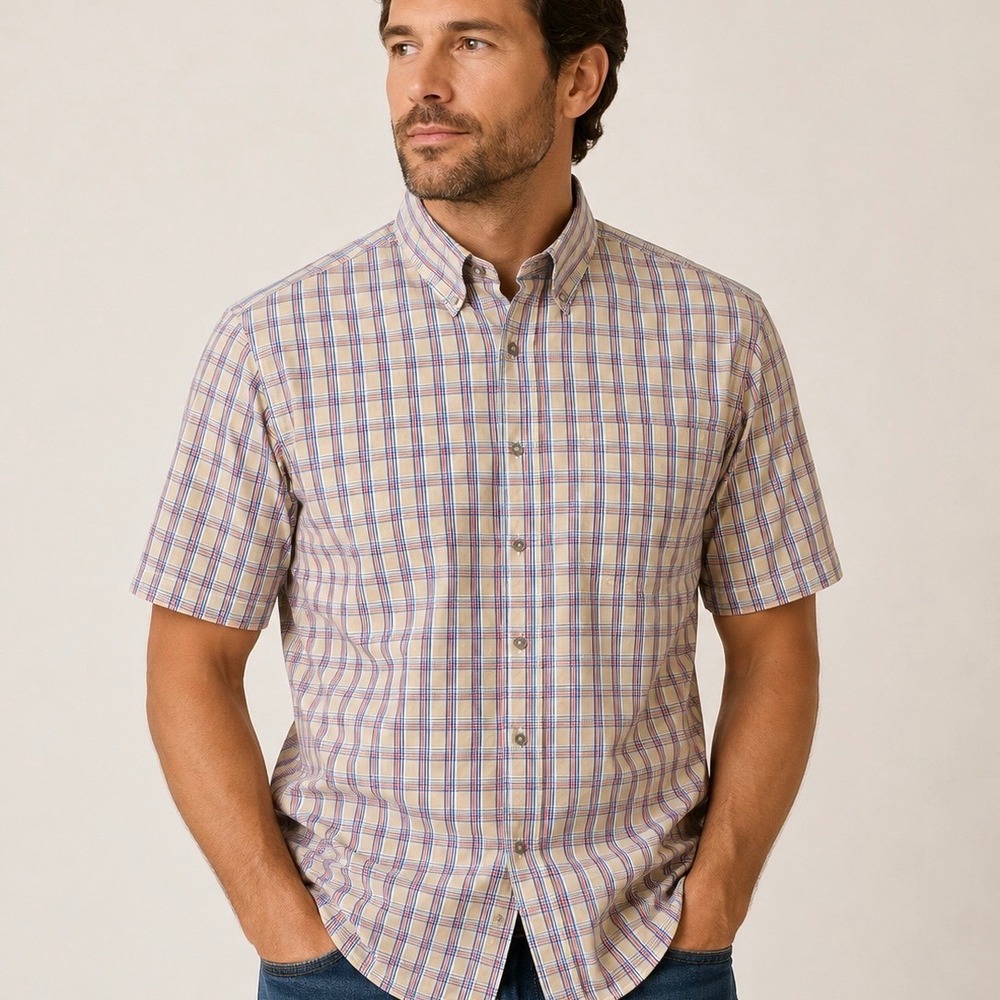 Wrangler Riata Mens Short Sleeve Button Down Shirt Casual Western Sportswear
